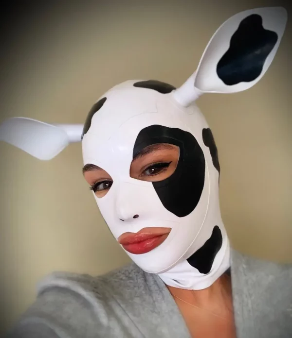 The Holstein Cow Latex Hood