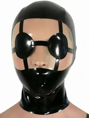 Sexy Latex Halloween Hood Rubber Mask Ninja Cosplay Wear Club