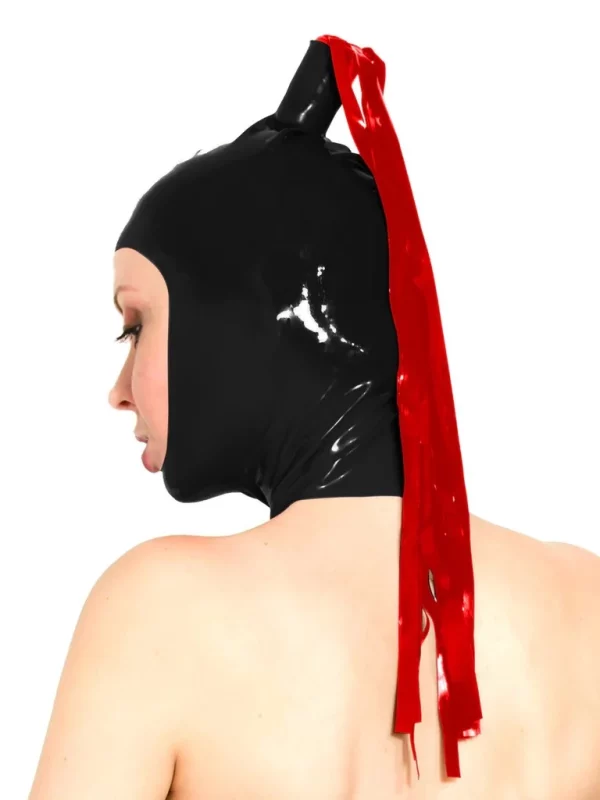 Latex Pony Tail Hood