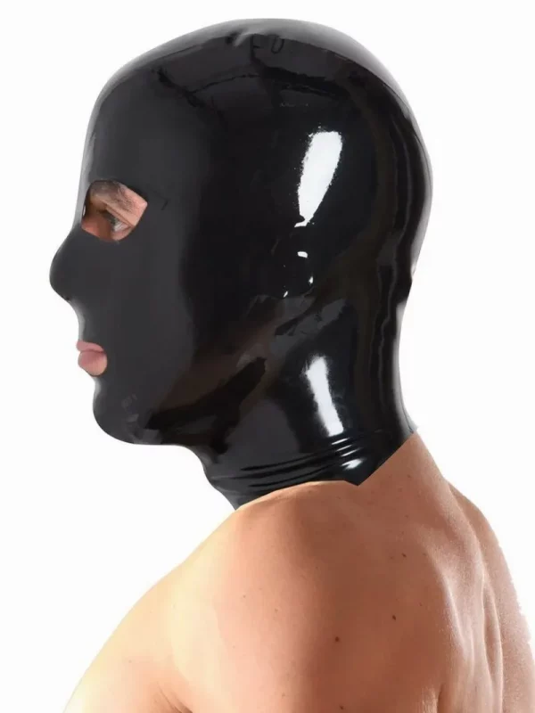 Black Latex Pull-On Hood