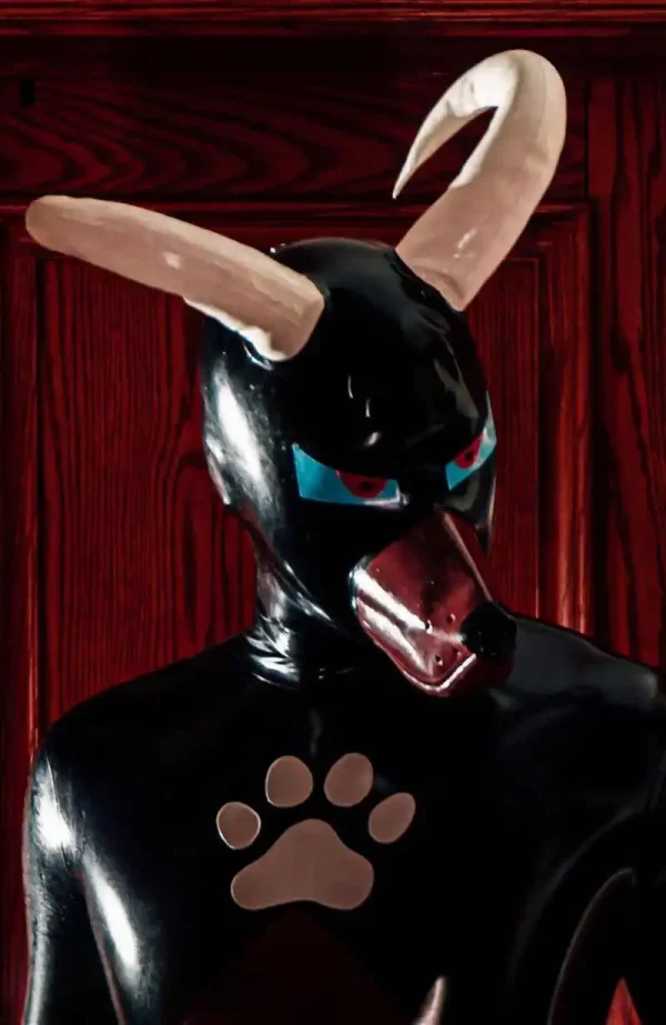 Latex Bull-Themed Hood