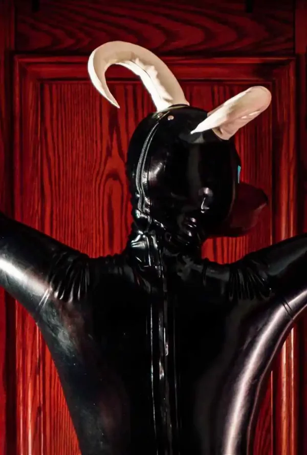 Latex Bull-Themed Hood